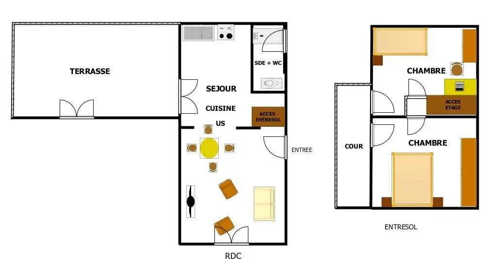 MONTESSON LA BORDE - DUPLEX 3 PIECES + REZ-DE-JARDIN 4