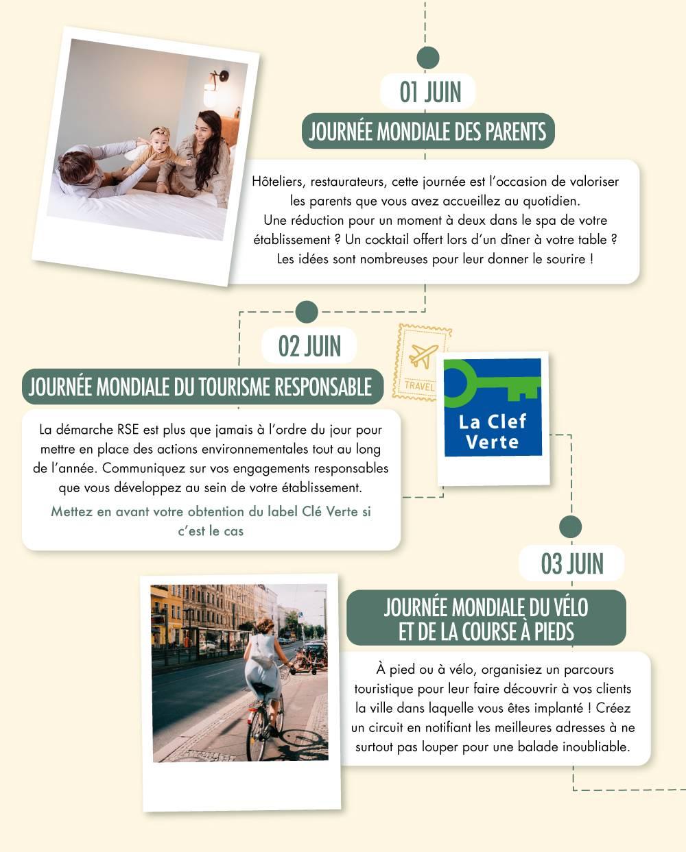 C'est au tour du mois de juin de vous dévoiler son Calendrier Éditorial !

Découvrons ensemble les dates à marquer d'une croix rouge dans votre planning pour communiquer de façon stratégique sur vos réseaux sociaux ! 

Notre équipe se tient à votre disposition pour vous accompagner dans votre stratégie de marketing !
 2