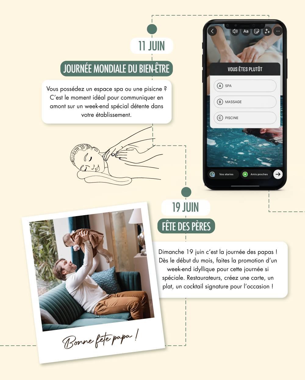 Comme chaque mois, l’Atelier Dotcom vous présente le calendrier marketing du mois pour les secteurs de l’hôtellerie et de la restauration. 

Découvrez les dates clés à ne pas manquer pour réaliser une communication qui boostera vos réseaux sociaux. 

Notre équipe se tient à votre disposition pour vous accompagner dans la communication digitale de votre établissement.

Suivez leurs différentes pages afin de ne manquer aucune nouvelle !
Instagram, LinkedIn, Woopen: @atelierdotcom 4