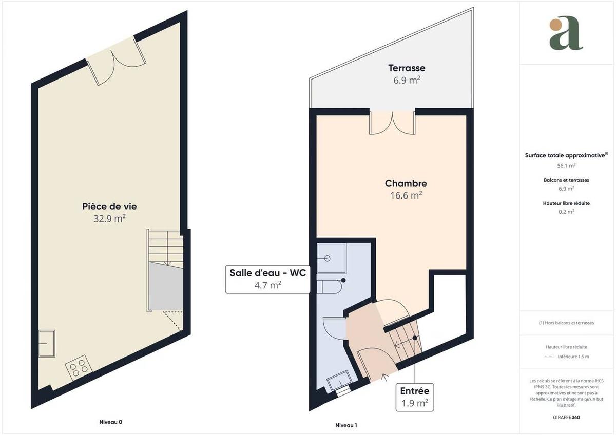 Duplex avec terrasse et vue dégagée – Rognes 15