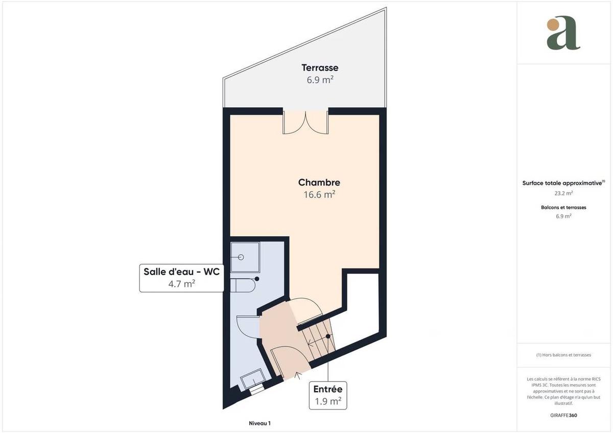 Duplex avec terrasse et vue dégagée – Rognes 14